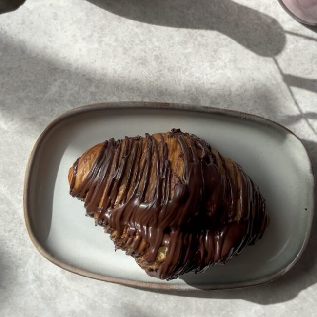 Croissant de Nutella y choco ecuatoriano 56%