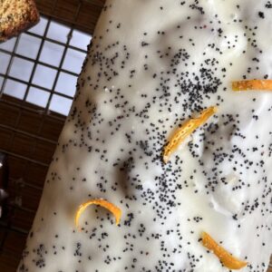 Budín de naranja y amapola